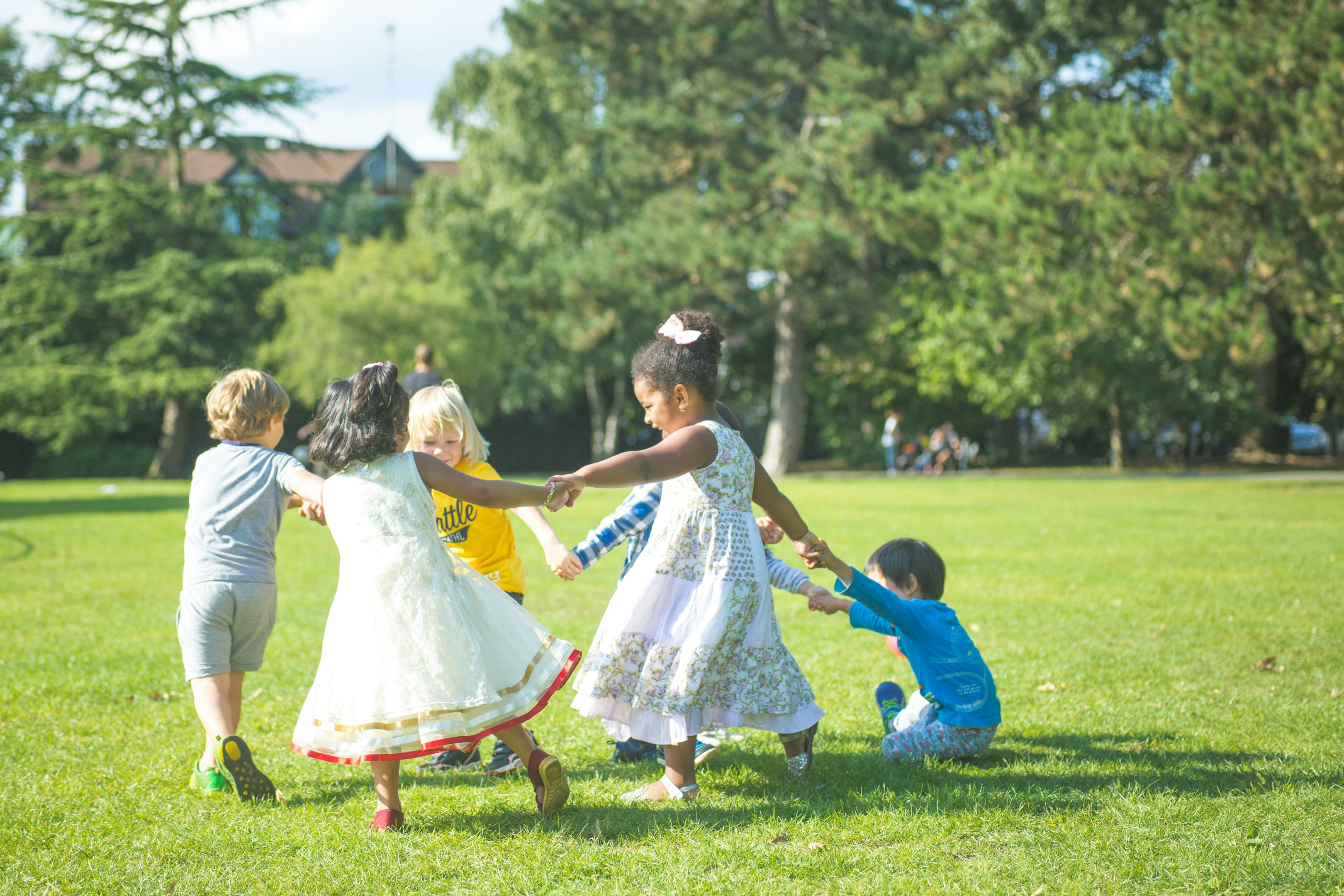 Children running together