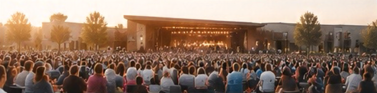 Large church gathering outside